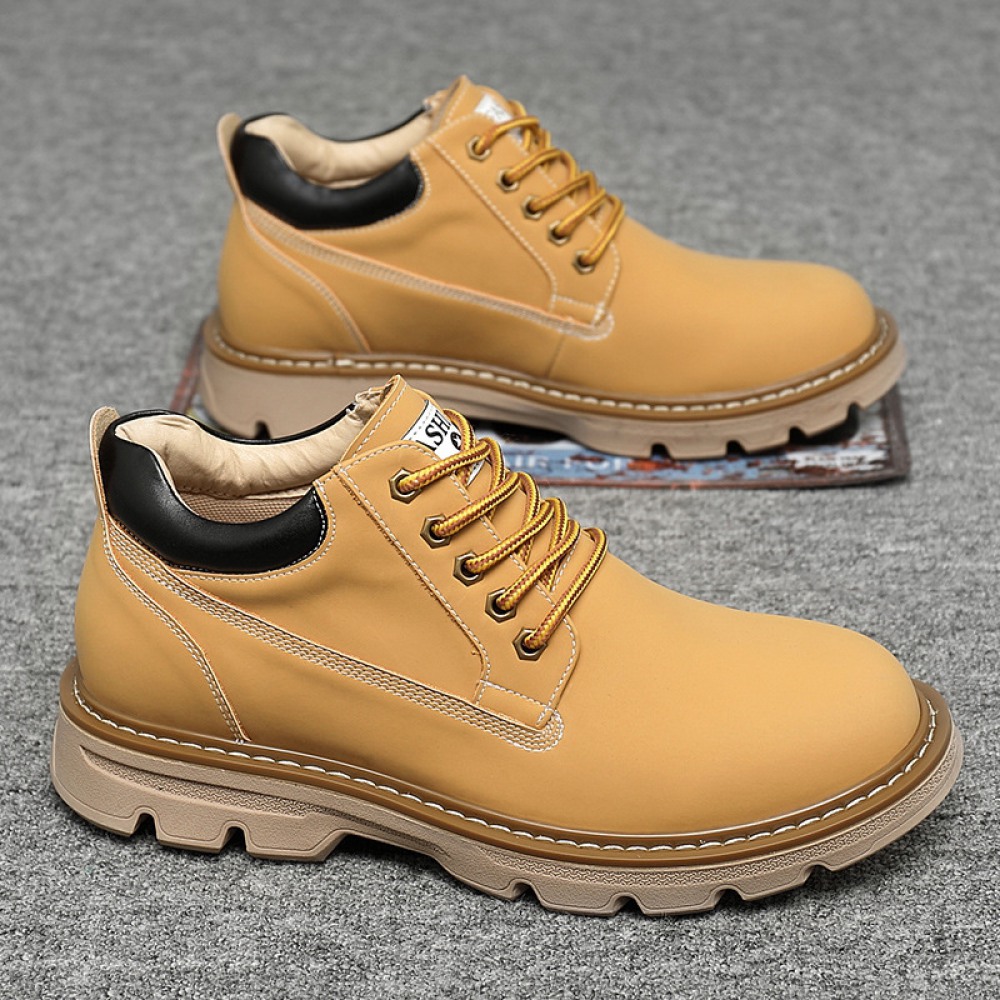 Autumn New Men's Casual Trendy Fashion Tooling Leather Boots